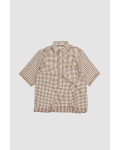 Camiel Fortgens 60's Bowling Polo Check S - Brown
