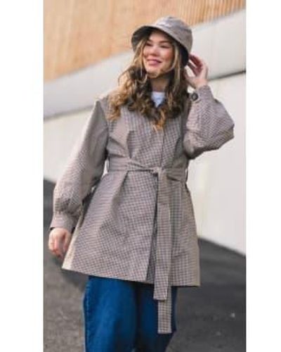 BRGN Rossby Coat M / Check Female - Gray