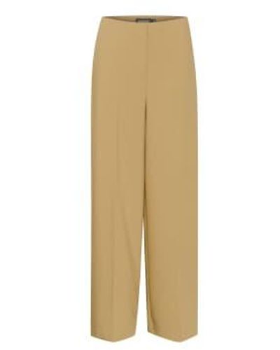 Soaked In Luxury Slcorinne Wide Long Trousers - Natural