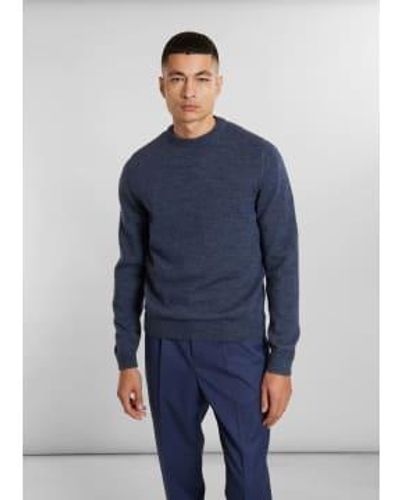 L'Exception Paris Shetland Round Neck Sweater Xs - Blue