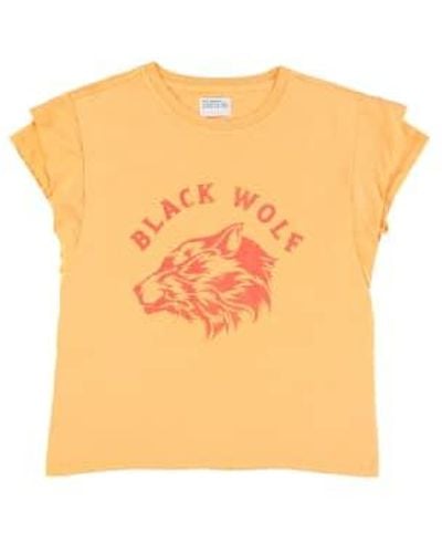 Sisters Department Wolf orange double manga t -shirt
