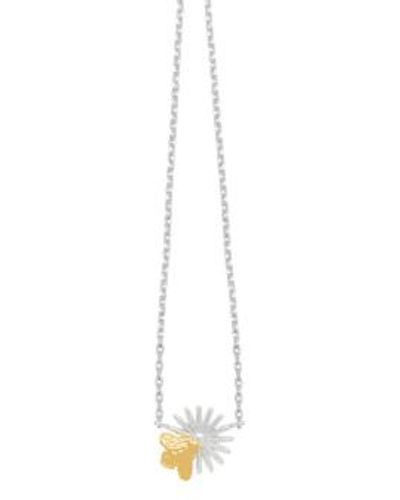 Estella Bartlett Flower And Bee Necklace Mixed - White