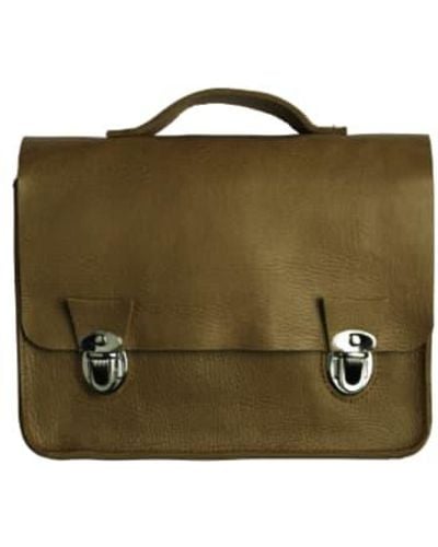 GM Z Leather Bag With Buckles - Verde