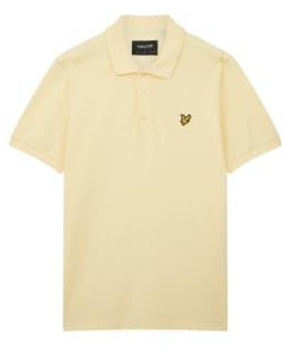 Lyle & Scott Plain Polo Shirt Lemon M - Yellow