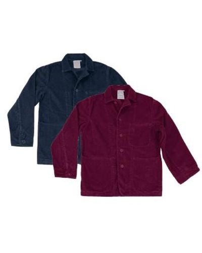 Jungmaven | Tour Jacket Burgundy Or Navy Extra Small - Purple