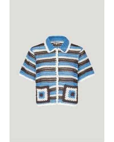Baum und Pferdgarten Cayley Top Ashleigh Crochet Stripe / Xxs - Blue