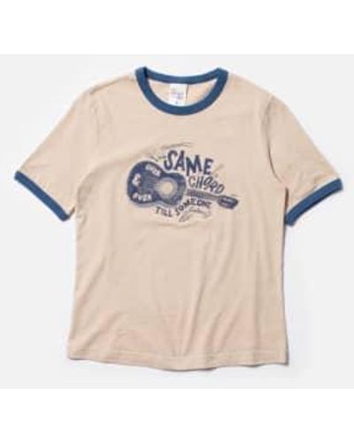 Nudie Jeans Love Gitarr T Shirt Dusty Xs - Natural