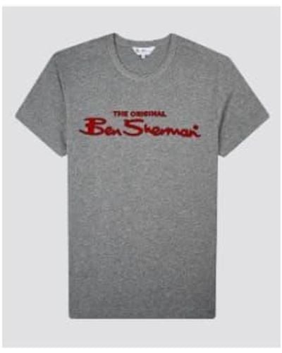 Ben Sherman T-shirt gris avec logo d'archive