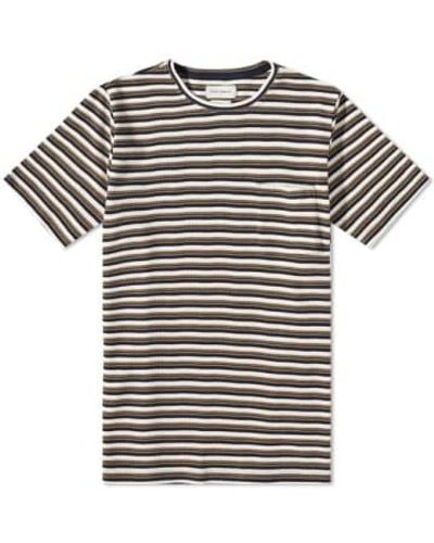 Oliver Spencer T-shirt oli's braemar crème / marine - Noir
