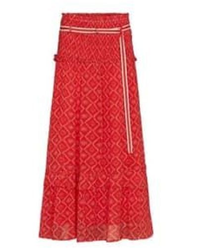 MOLIIN Copenhagen Poinciana Dayla Maxi Skirt X Small - Red