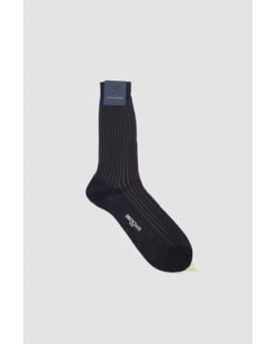 Bresciani Cotton Short Socks /poivre L - Blue