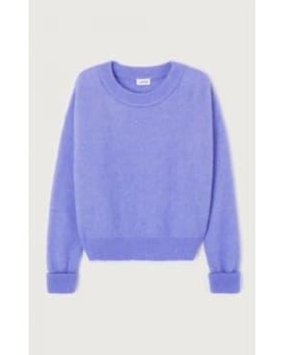 American Vintage Vitow Iris Melange Sweater M/l - Blue
