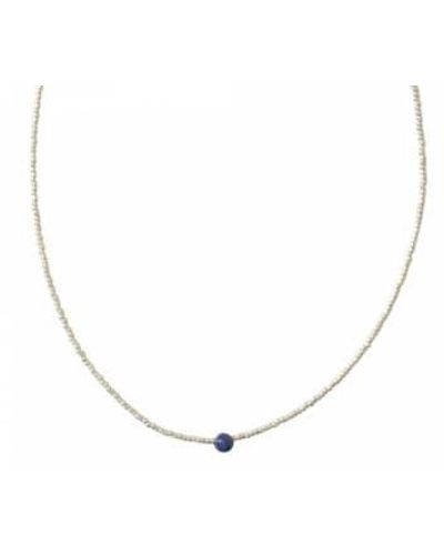 A Beautiful Story Necklace Flora Lapis Lazuli - Metallizzato