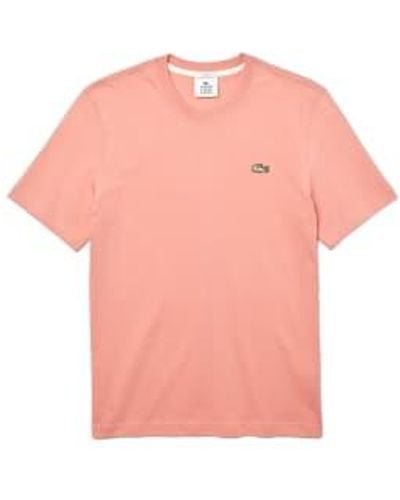 Lacoste T-shirt en coton en live rose