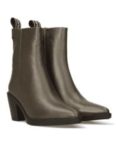 Maruti Bronze Gisele Leather Heeled Boots - Marrone