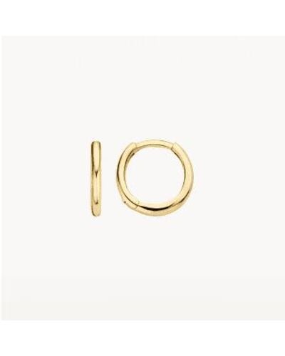 Blush Lingerie 14k Gold Clicker 11.3mm Hoop Earrings - Metallic