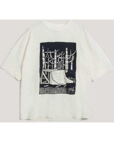 YMC Its Out There T Shirt - Bianco