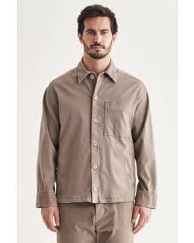 Transit /modal Buttoned Overshirt Beige Extra Large - Brown