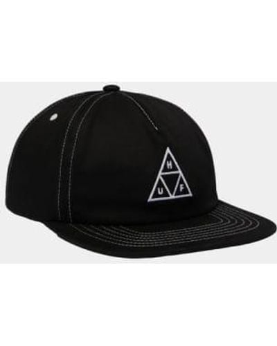 Huf Establezca el triángulo triple snapback - Negro