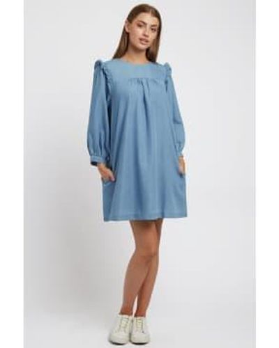 Louche Elly Chambray Dress 12 - Blue