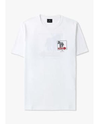 Paul Smith T-shirt zébré en blanc
