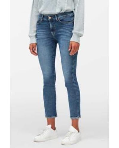 7 For All Mankind Roxanne Ankle Luxe Vintage Love Mind Jeans - Bleu