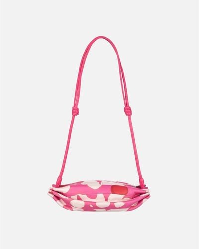 Marimekko Leather Bag With Hinge With Shoulder Strap - Pink