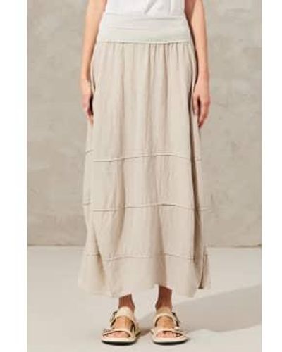 Transit Long Skirt In Silk And Nylon - Neutro