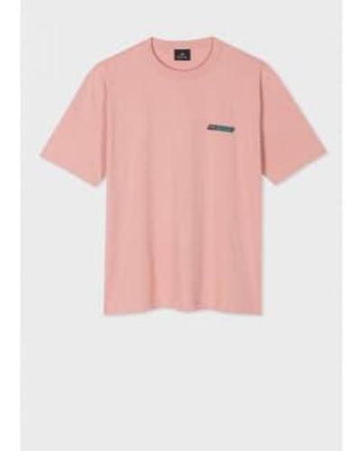 Paul Smith Ps Script T-shirt Col: 21 Powder , Size: Xxl Xxl - Pink