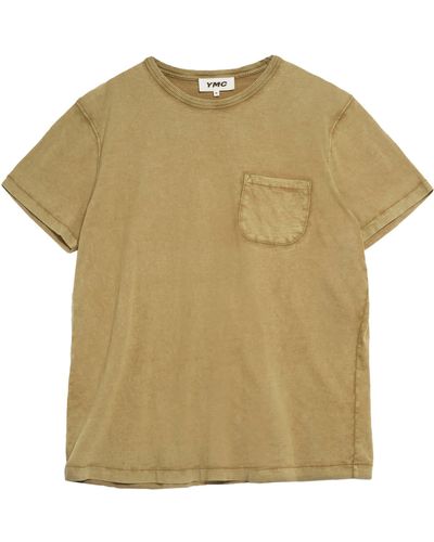YMC Olive Wild One Taschen -T -Shirt - Natur