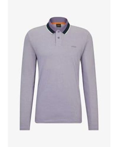 BOSS Peoxford Long Sleeve Polo Shirt Xxl - Purple