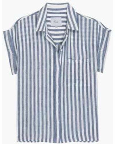 Rails Whitney Short Sleeve Shirt Echo Stripe - Blu