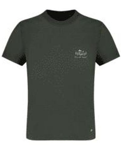 Faguo Arcy coton t-shirt bois en vert foncé - Noir
