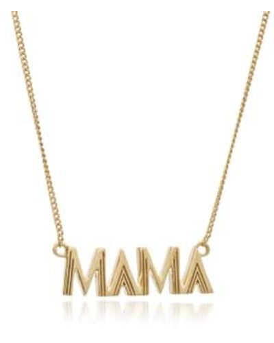 Rachel Jackson Art Deco Mama Necklace - Metallic