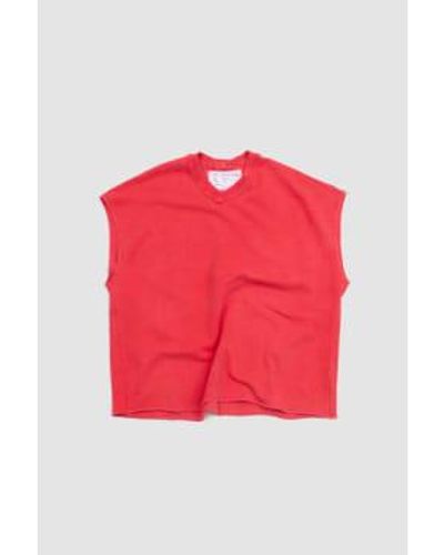 Camiel Fortgens Sleeveless Sweater Old Dye - Rosso