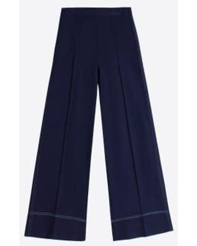 Vilagallo Trouser Beatriz Light Knit - Blu