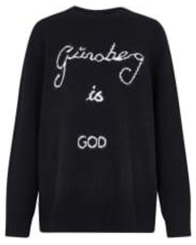 Bella Freud Ginsberg Is God Oversized Alpaca Sweater L - Black
