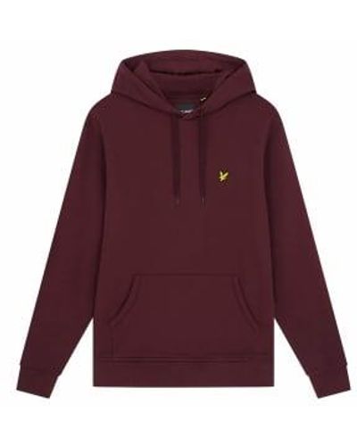 Lyle & Scott Pullover Hoodie Burgundy - Viola