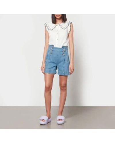 seventy + mochi Summer Vintage Marie Shorts 25 - Blue