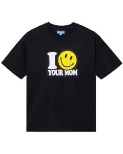 Market Camiseta smiley your mom - Negro