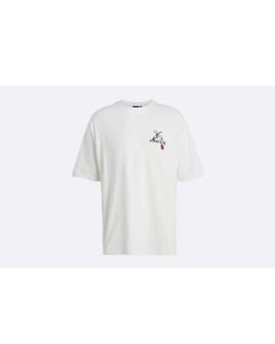 KTZ Neues blumengrafik -t -shirt weiß