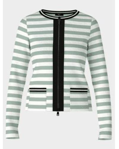 Marc Cain Striped Jacket - Green