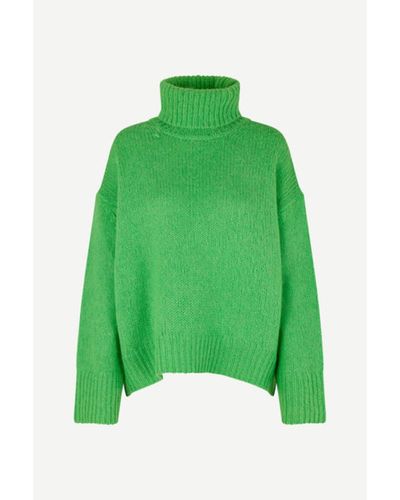 Samsøe & Samsøe Molli Vibrant Green Turtleneck Sweater