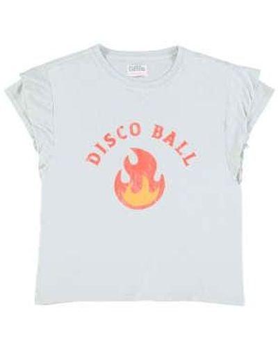 Sisters Department Camiseta De Doble Manga Disco Ball Grey - Blanco