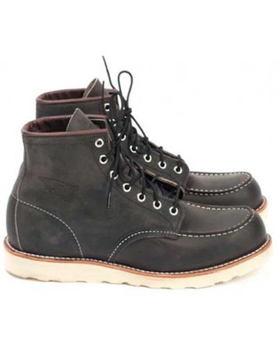 Red Wing 8890 Moc Toe Charcoal Boot - Black