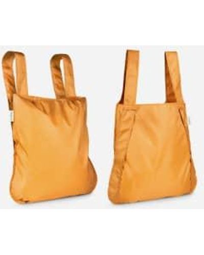 NOTABAG Recycled Shopper Backpack – Mustard Polyester - Orange