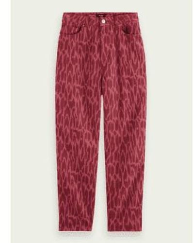 Scotch & Soda Wild The Tide Balloon Fit Corduroy Trouser 25 - Red