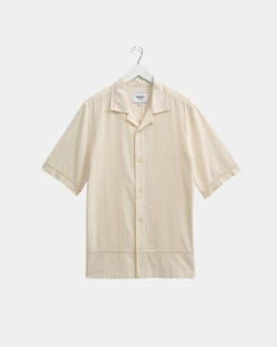 Wax London Newton Pintuck Shirt S - Natural