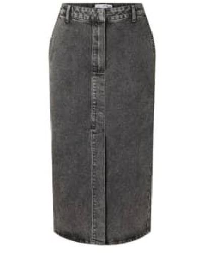 SELECTED Midi Skirt Grey Washed - Grigio