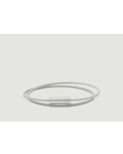 Le Gramme Bracelet double câble argent 925 - Blanc
